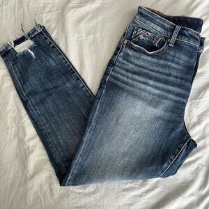 Buckle Women's Skinny Jeans - Dark Blue